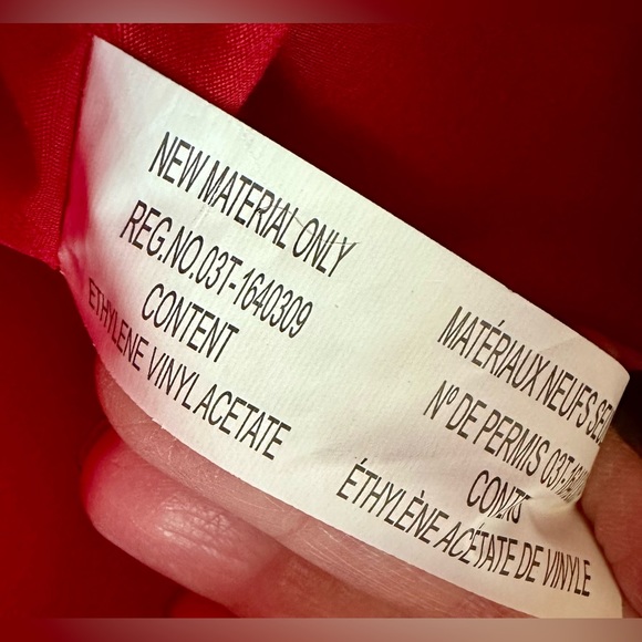 Knit Christmas Basket with handles soft sided | Clean | Green rope handles - Picture 11 of 11